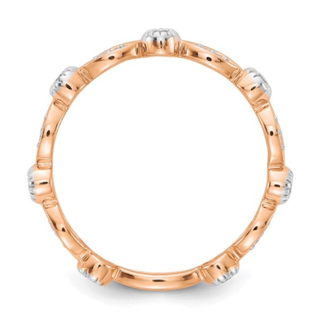 14K ROSE GOLD - LAB DIAMOND FASHION BAND RING