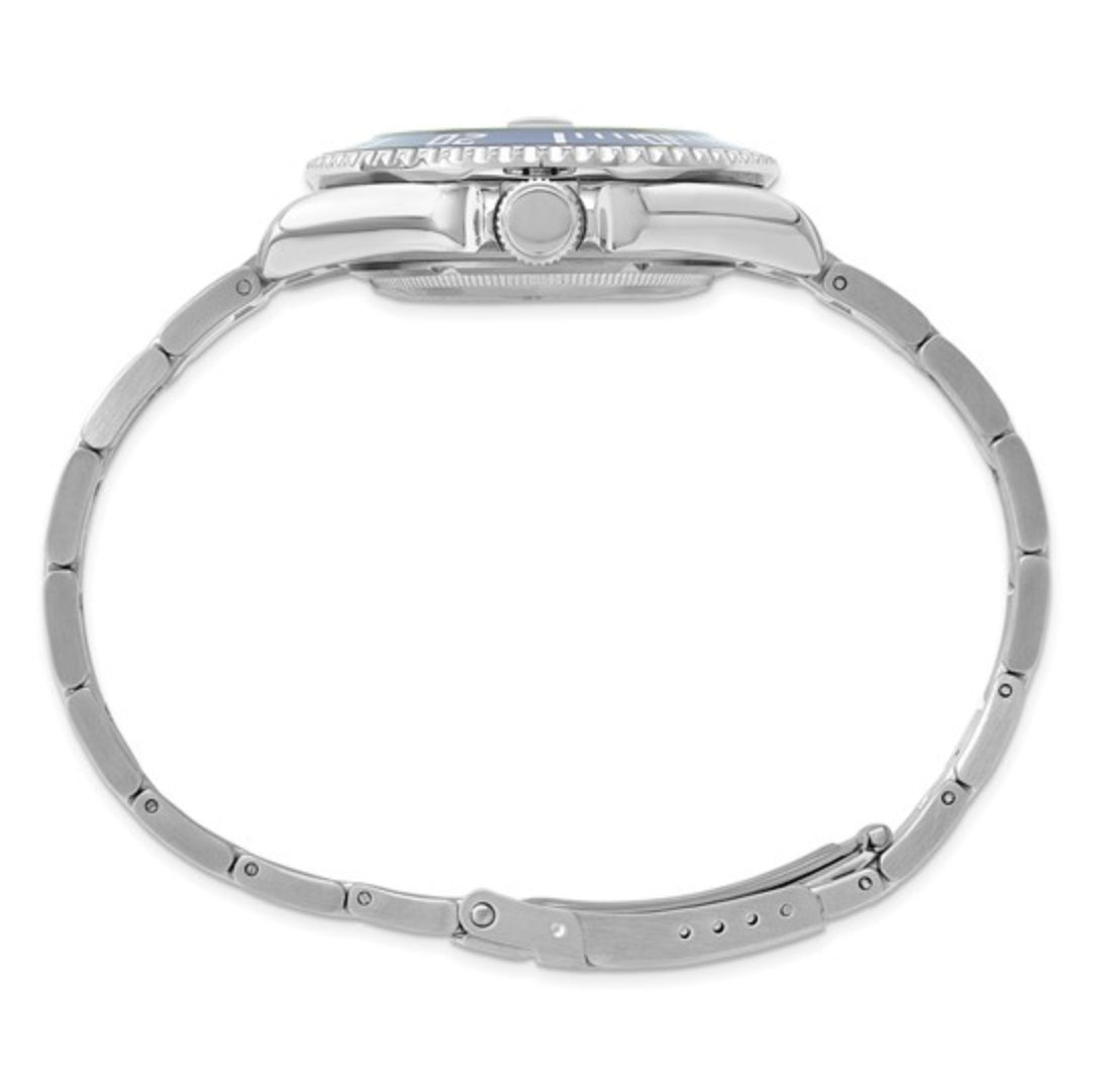 CHARLES HUBERT - STAINLESS STEEL BLUE DIAL WATCH