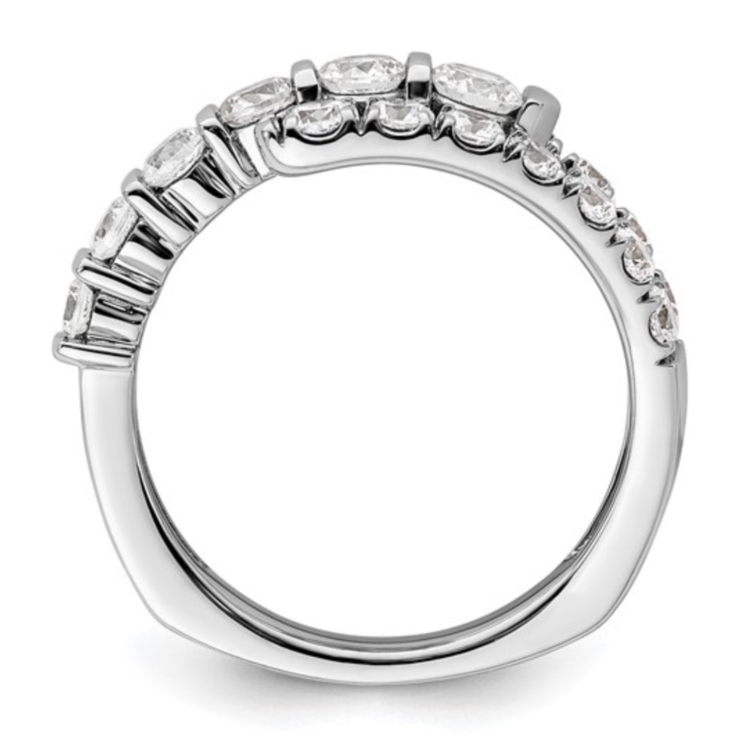 14K GOLD - LAB DIAMOND FANCY BAND RING