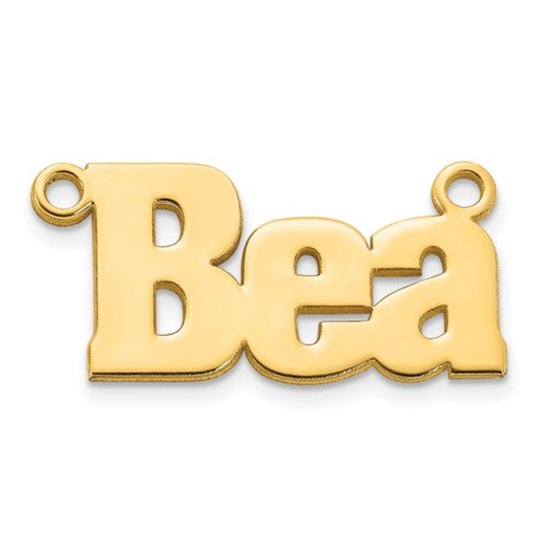 10K GOLD PERSONALIZED FONT - NAMEPLATE PENDANT