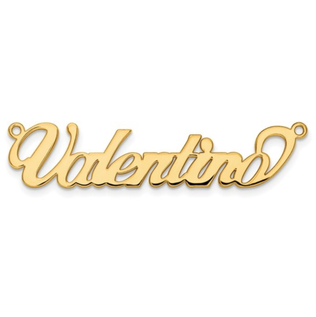 10K GOLD PERSONALIZED FONT - NAMEPLATE PENDANT