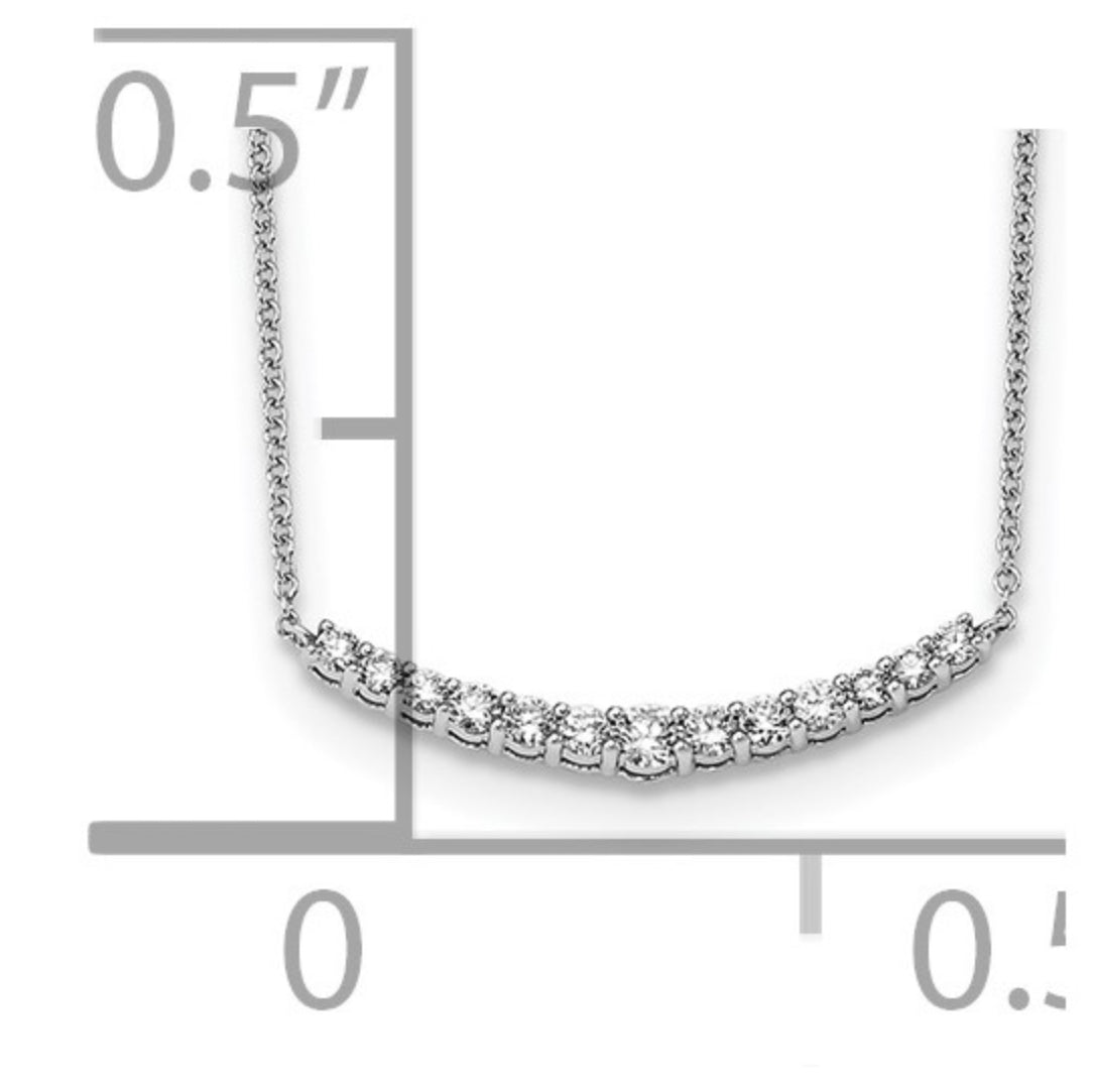 14K WHITE GOLD - LAB DIAMOND BAR NECKLACE