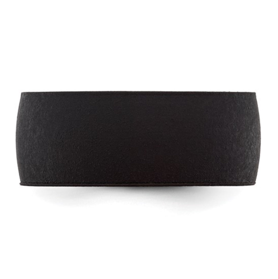 SILICON BLACK - FLAT EDGE BAND RING 8.7MM