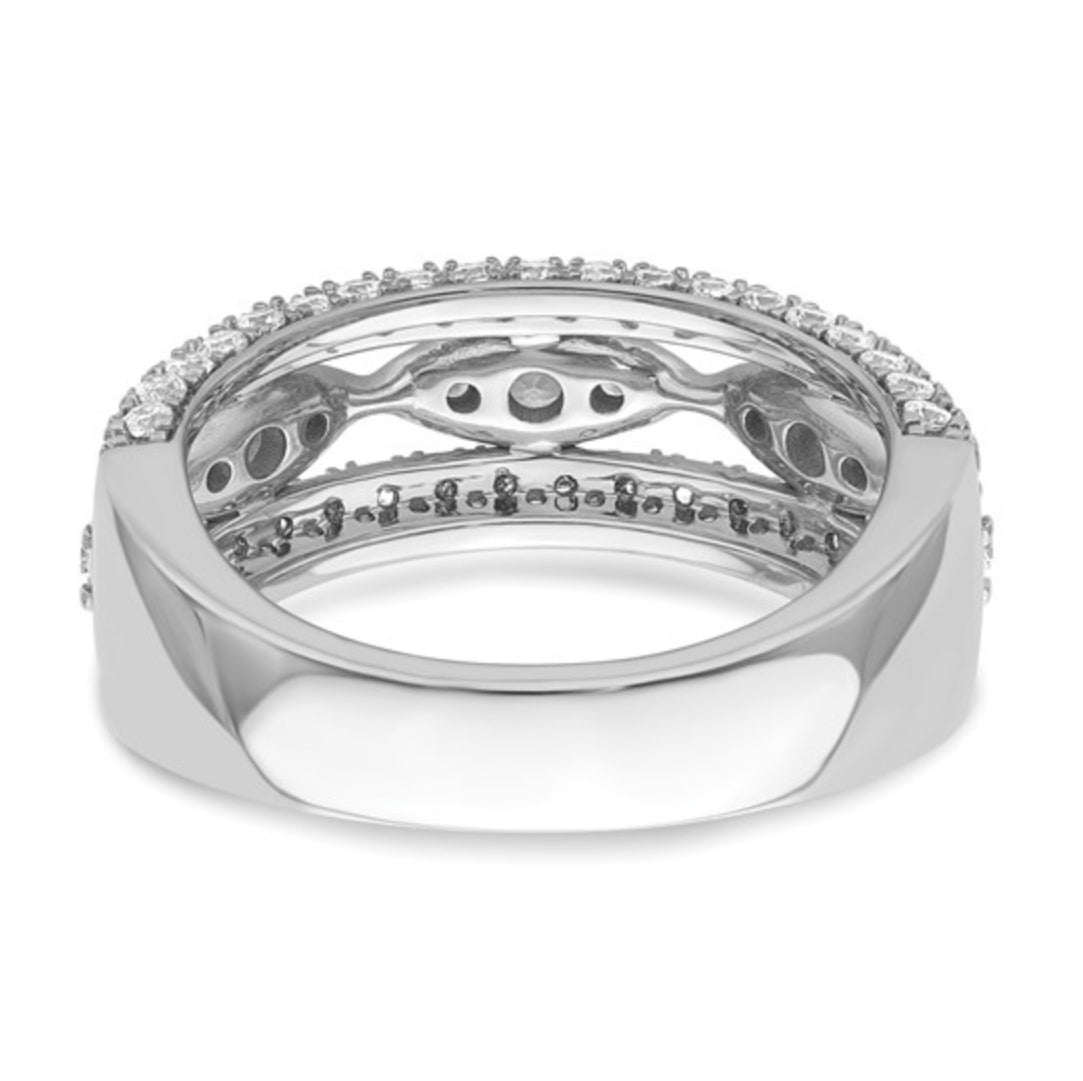 14K WHITE GOLD - LAB DIAMOND FASHION RING