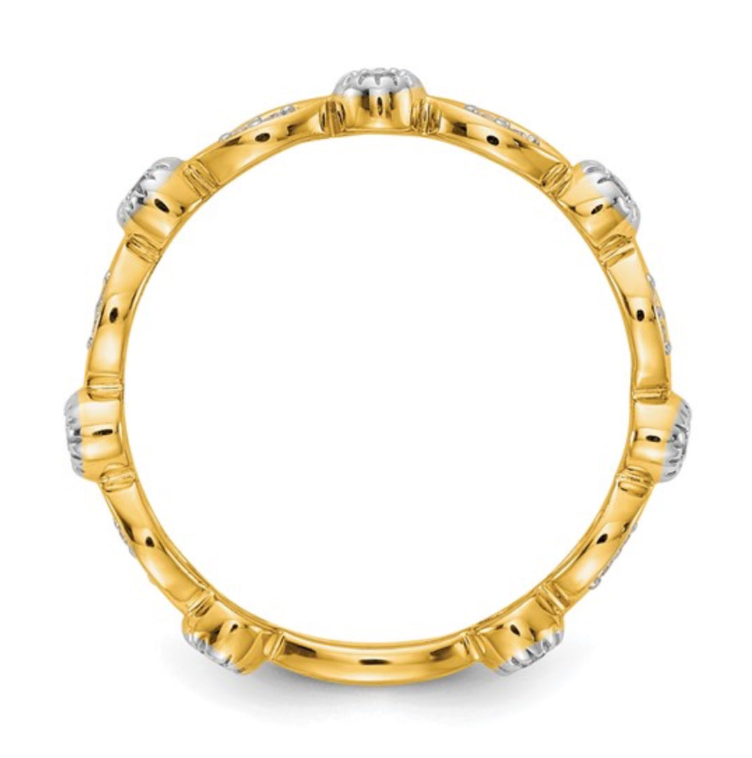 14K GOLD - LAB DIAMOND FASHION BAND RING
