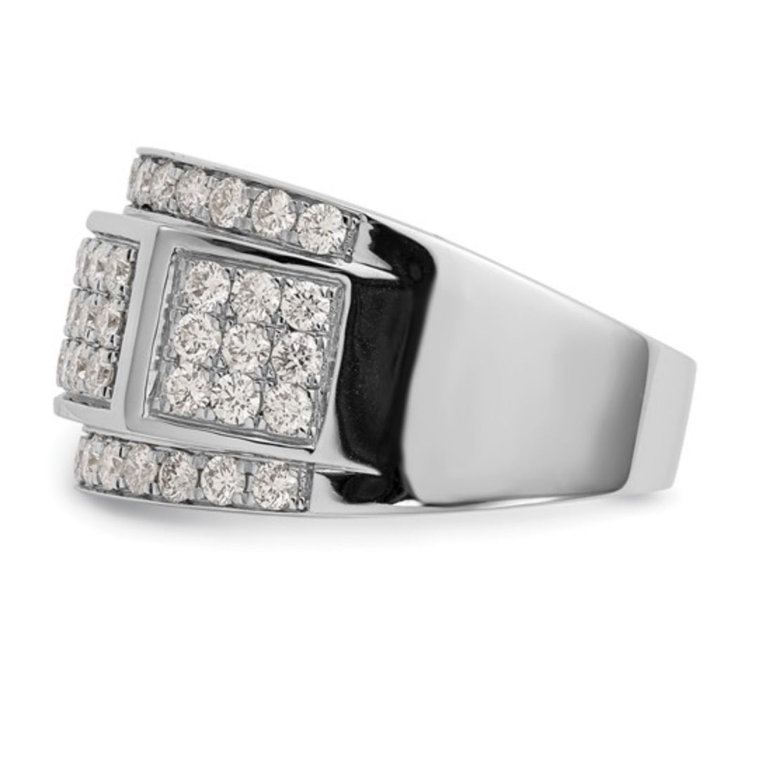10K WHITE GOLD - LAB DIAMOND BAND RING