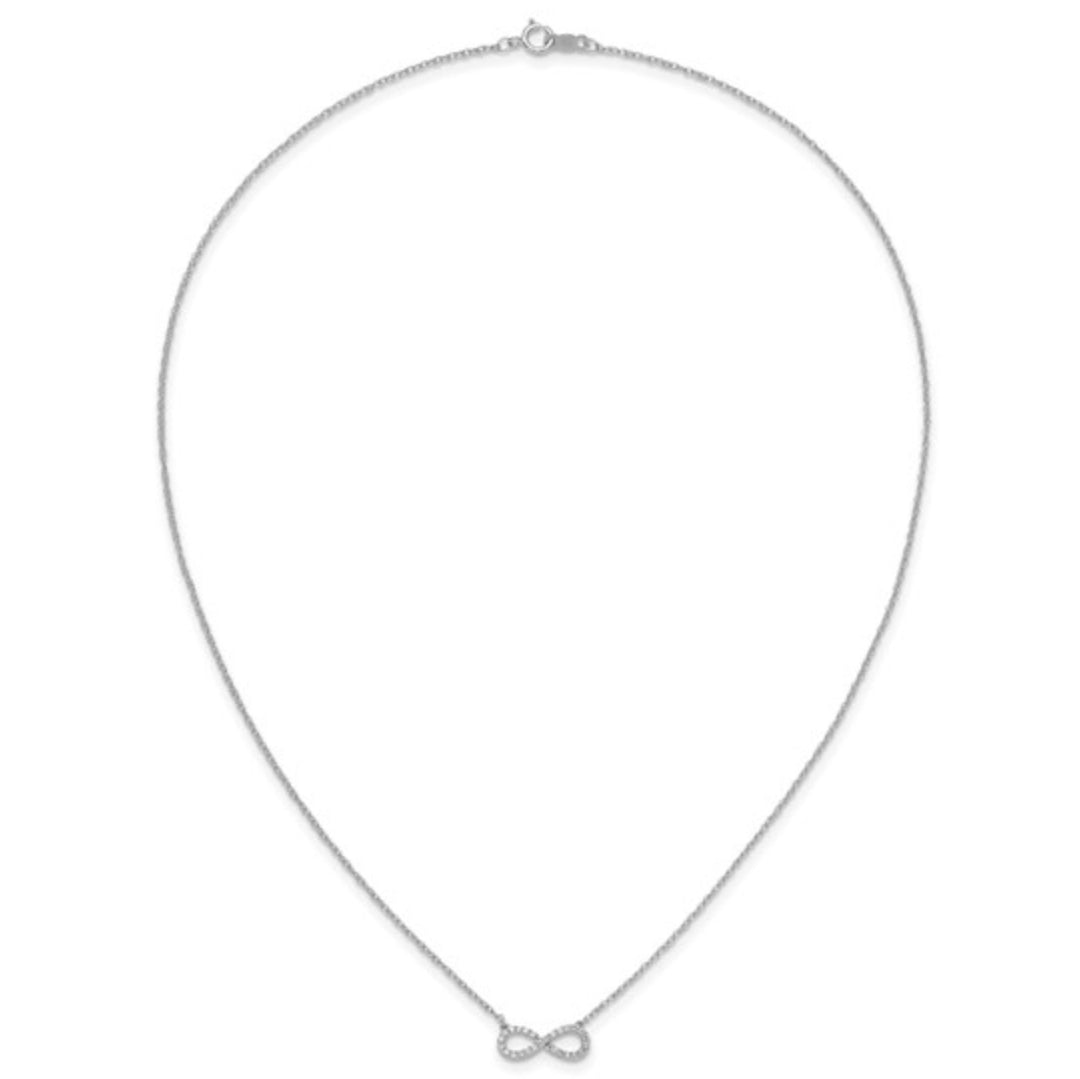 14K WHITE GOLD - LAB DIAMOND INFINITY NECKLACE