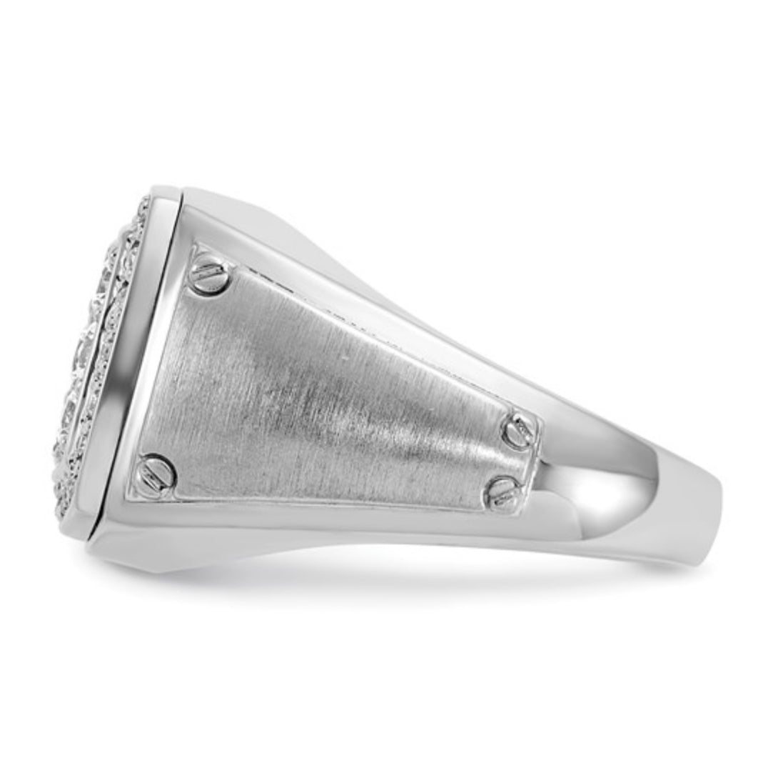 14K WHITE GOLD - DIAMOND SQUARE CLUSTER RING