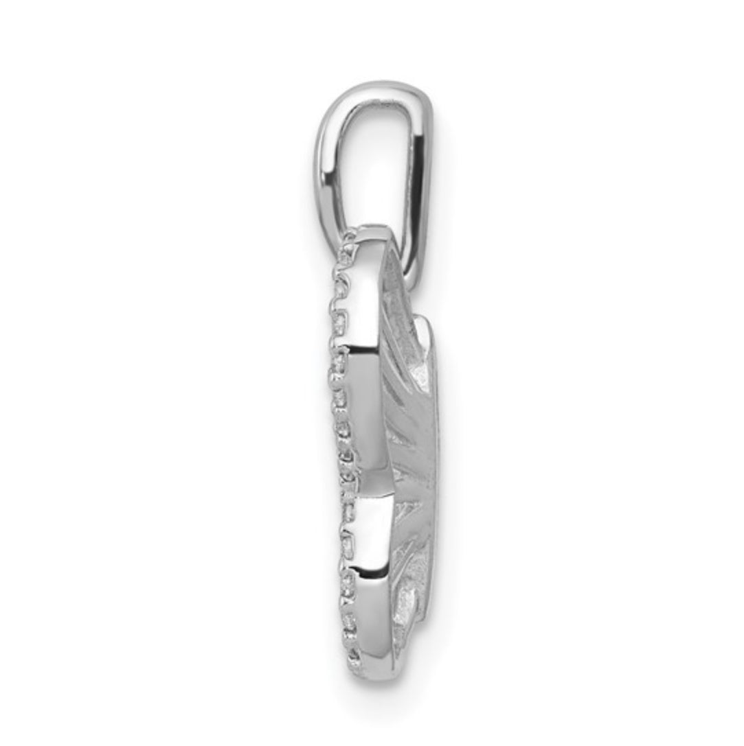 14K WHITE GOLD - LAB DIAMOND DIAMOND BUTTERFLY PENDANT