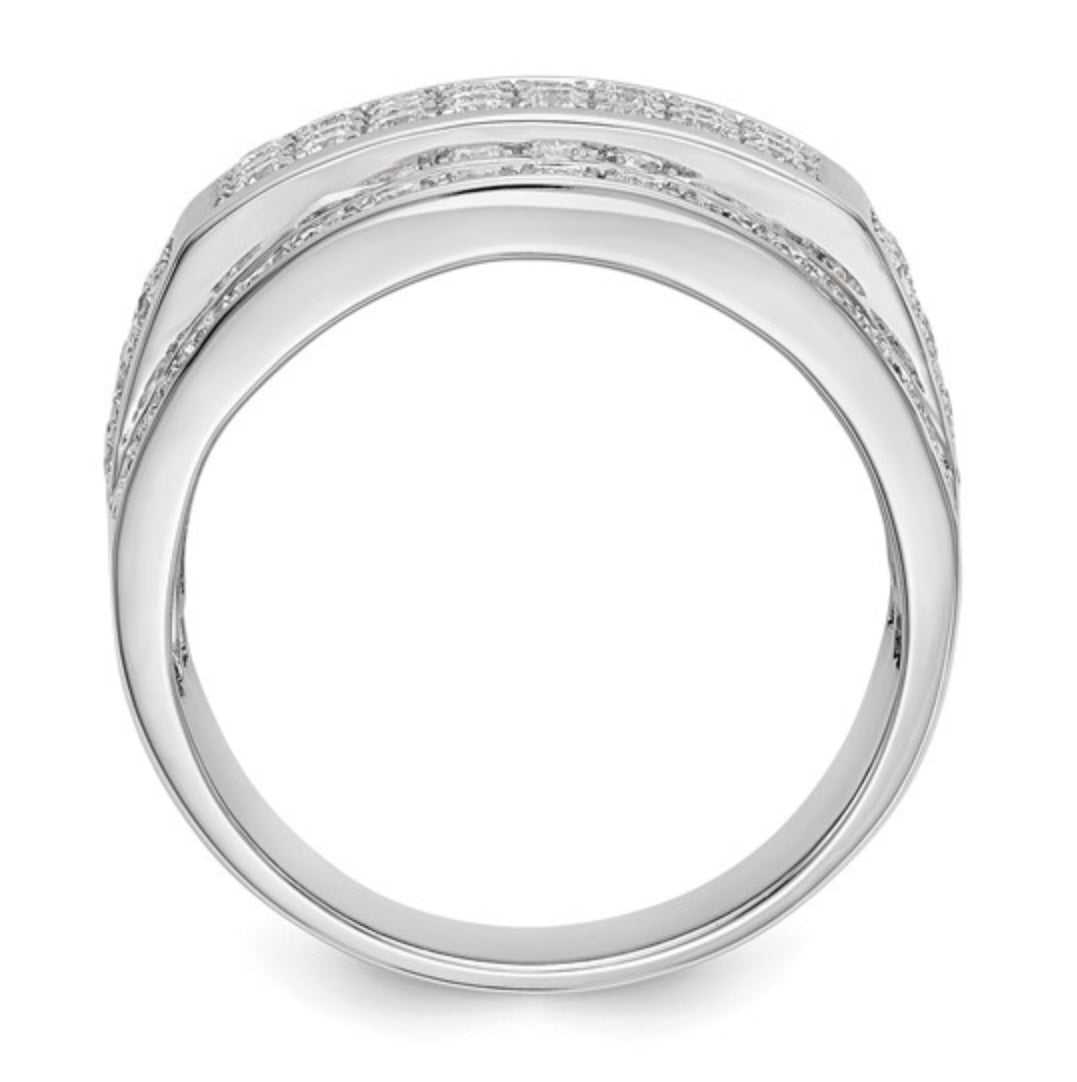 10K WHITE GOLD - LAB DIAMOND BAND RING