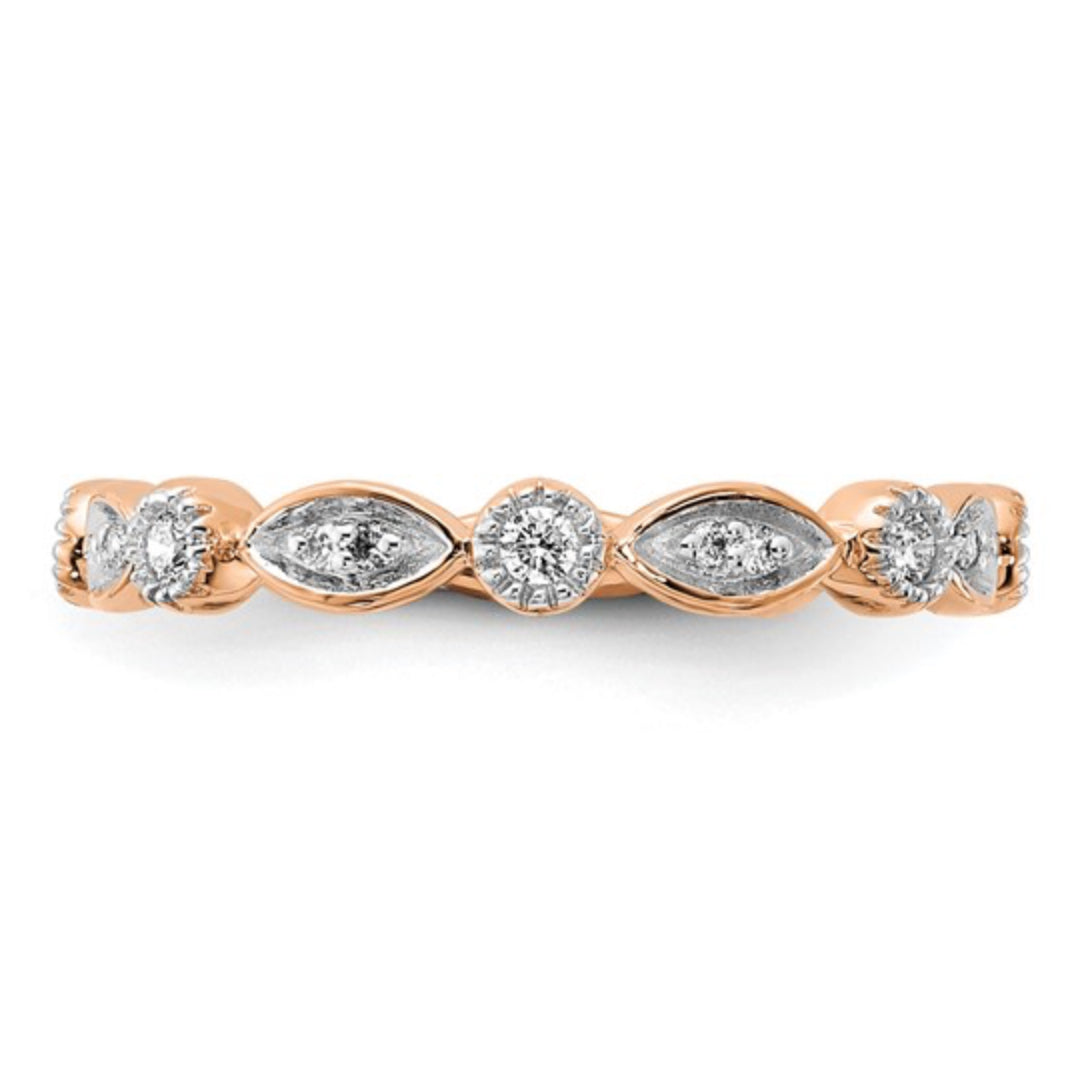 14K ROSE GOLD - LAB DIAMOND FASHION BAND RING