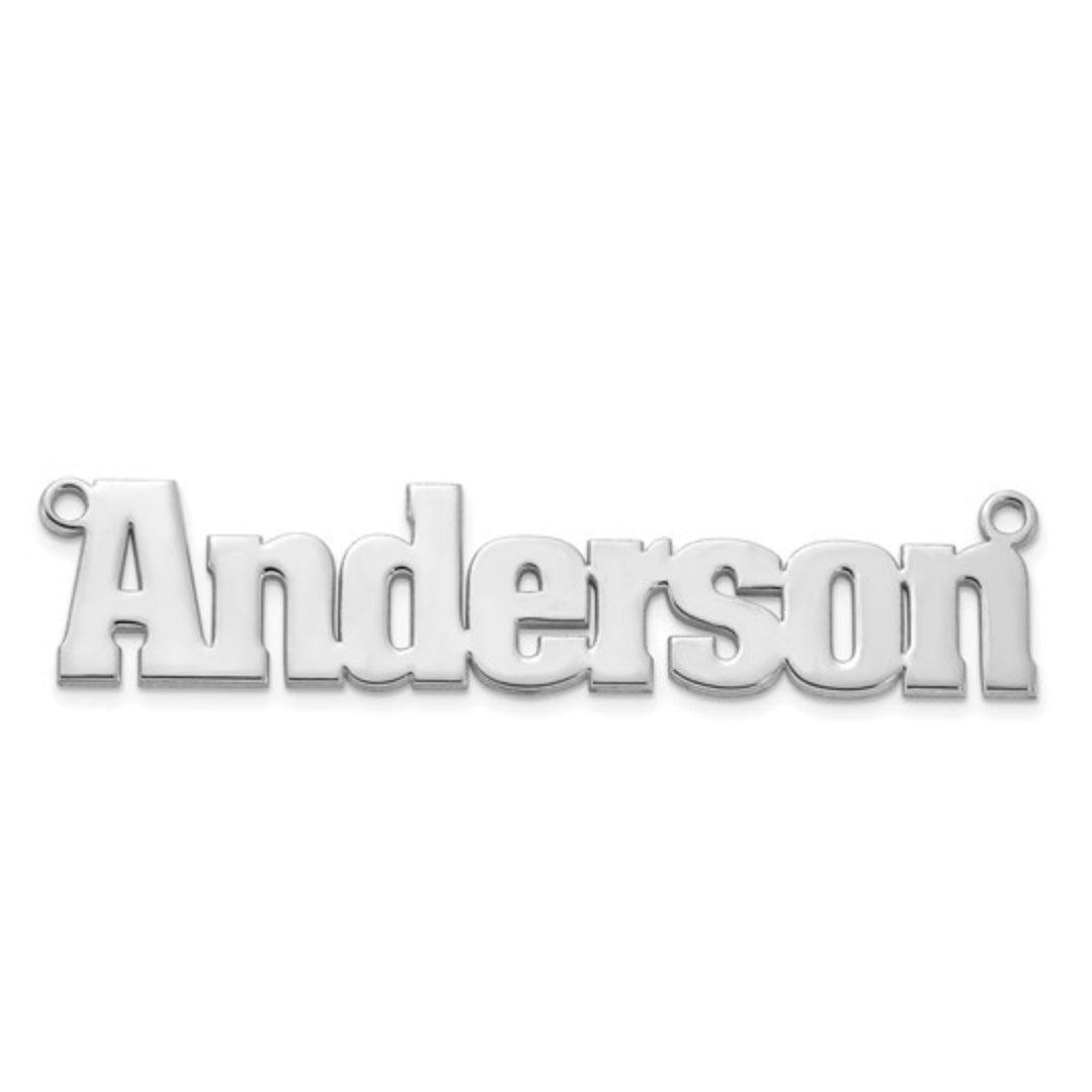 10K GOLD PERSONALIZED FONT - NAMEPLATE PENDANT