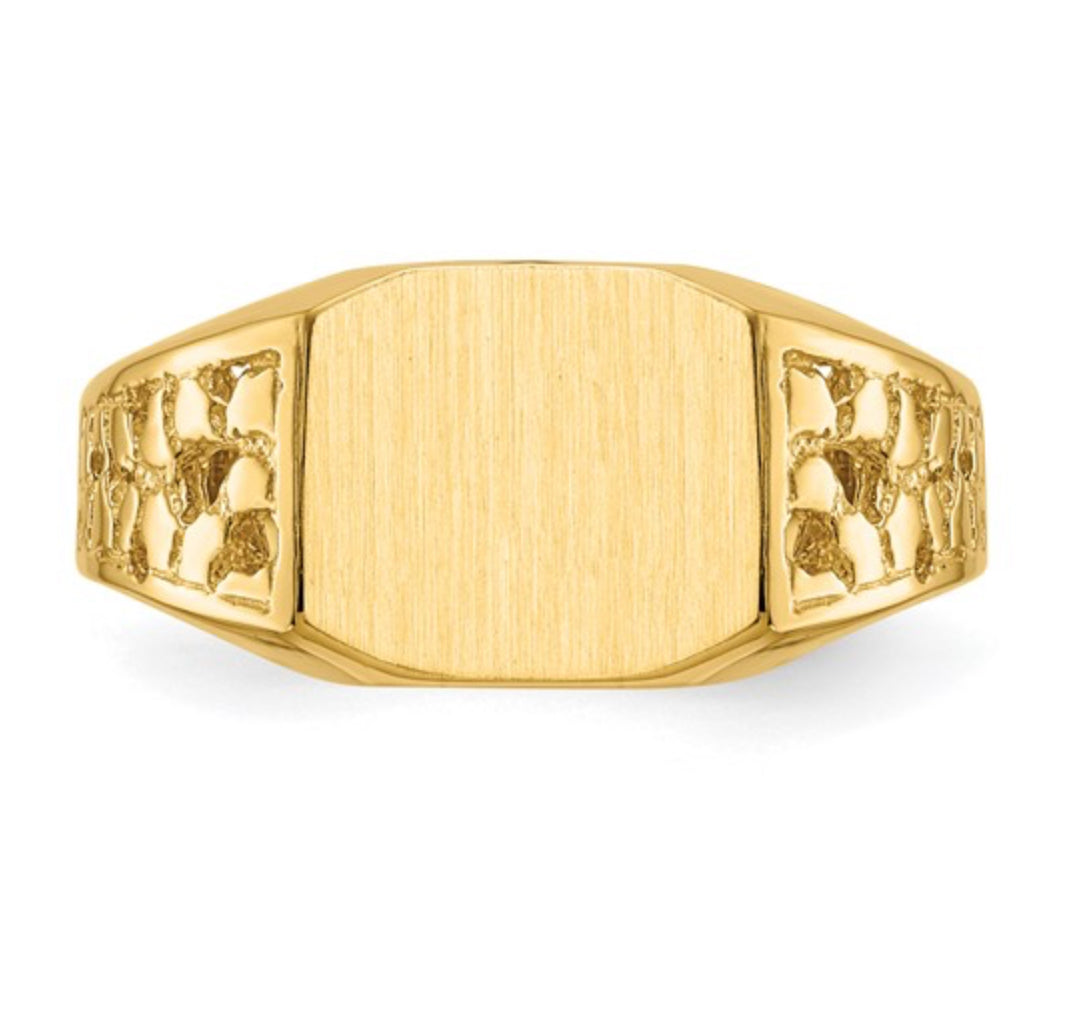 14K GOLD - MEN’S SIGNET RING