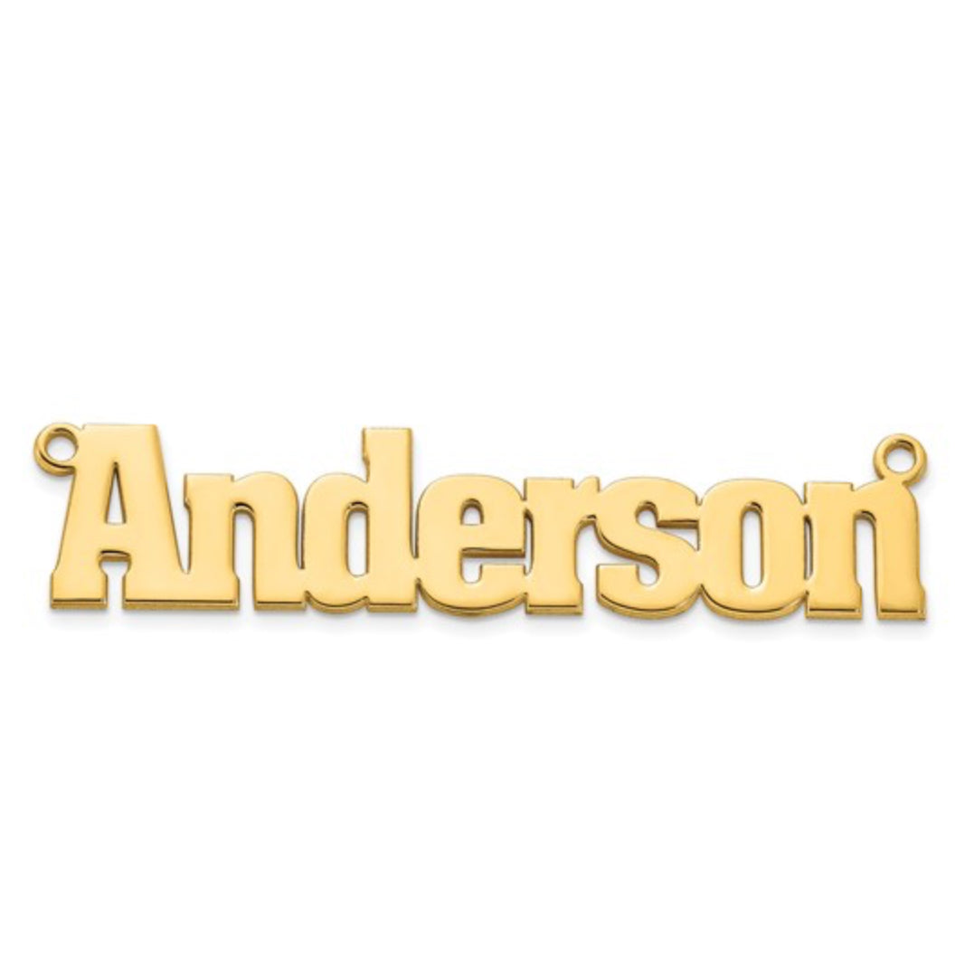 10K GOLD PERSONALIZED FONT - NAMEPLATE PENDANT