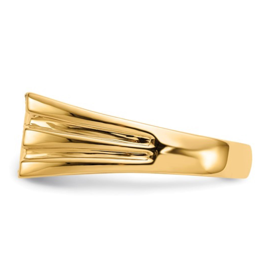 14K GOLD - MENS DIAMOND STRIP RING