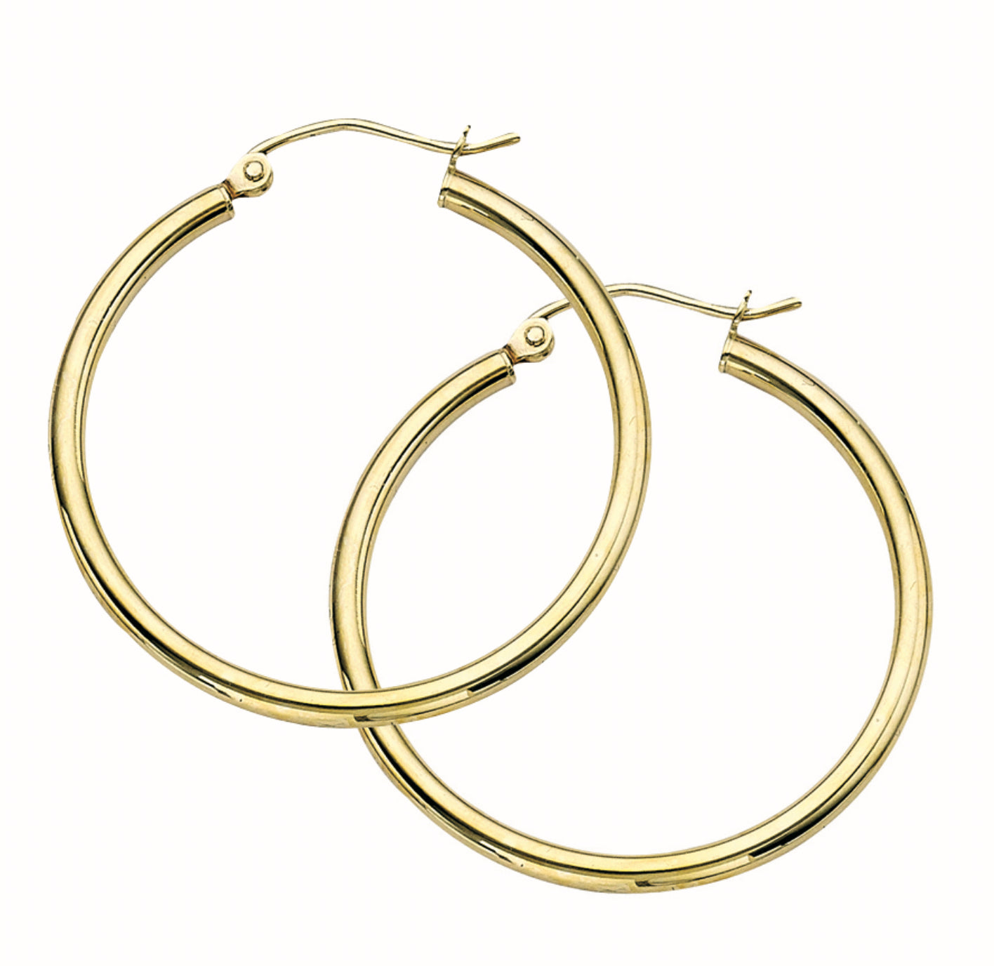 10K GOLD - HOOP EARRINGS 2X20MM.