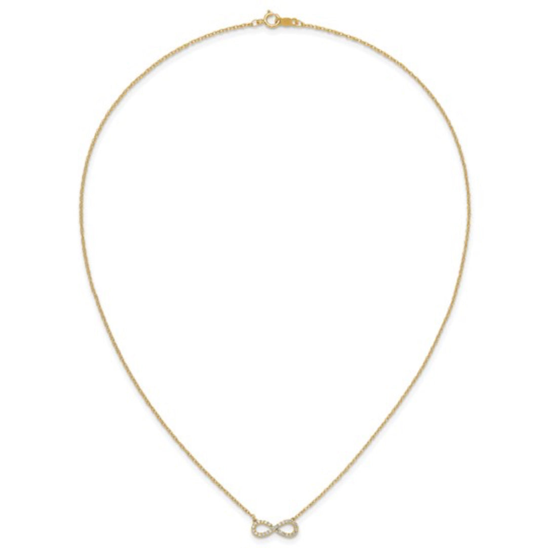 14K GOLD - LAB DIAMOND INFINITY NECKLACE
