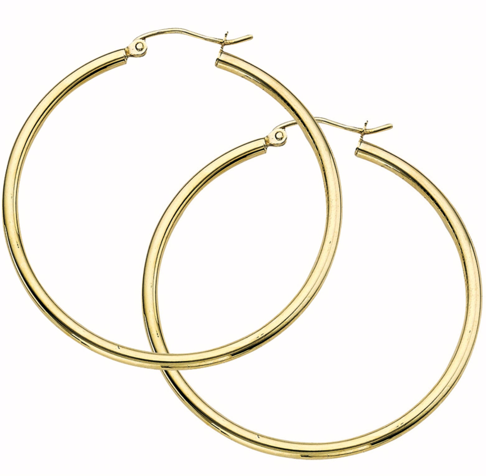 10K GOLD - HOOP EARRINGS 2X20MM.