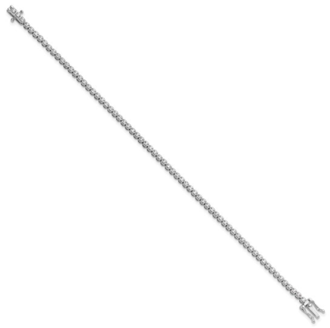 14K WHITE GOLD - LAB DIAMOND TENNIS BRACELET