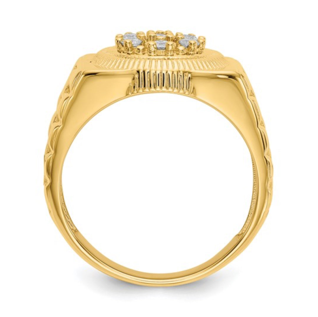 14K GOLD - MENS DIAMOND RING