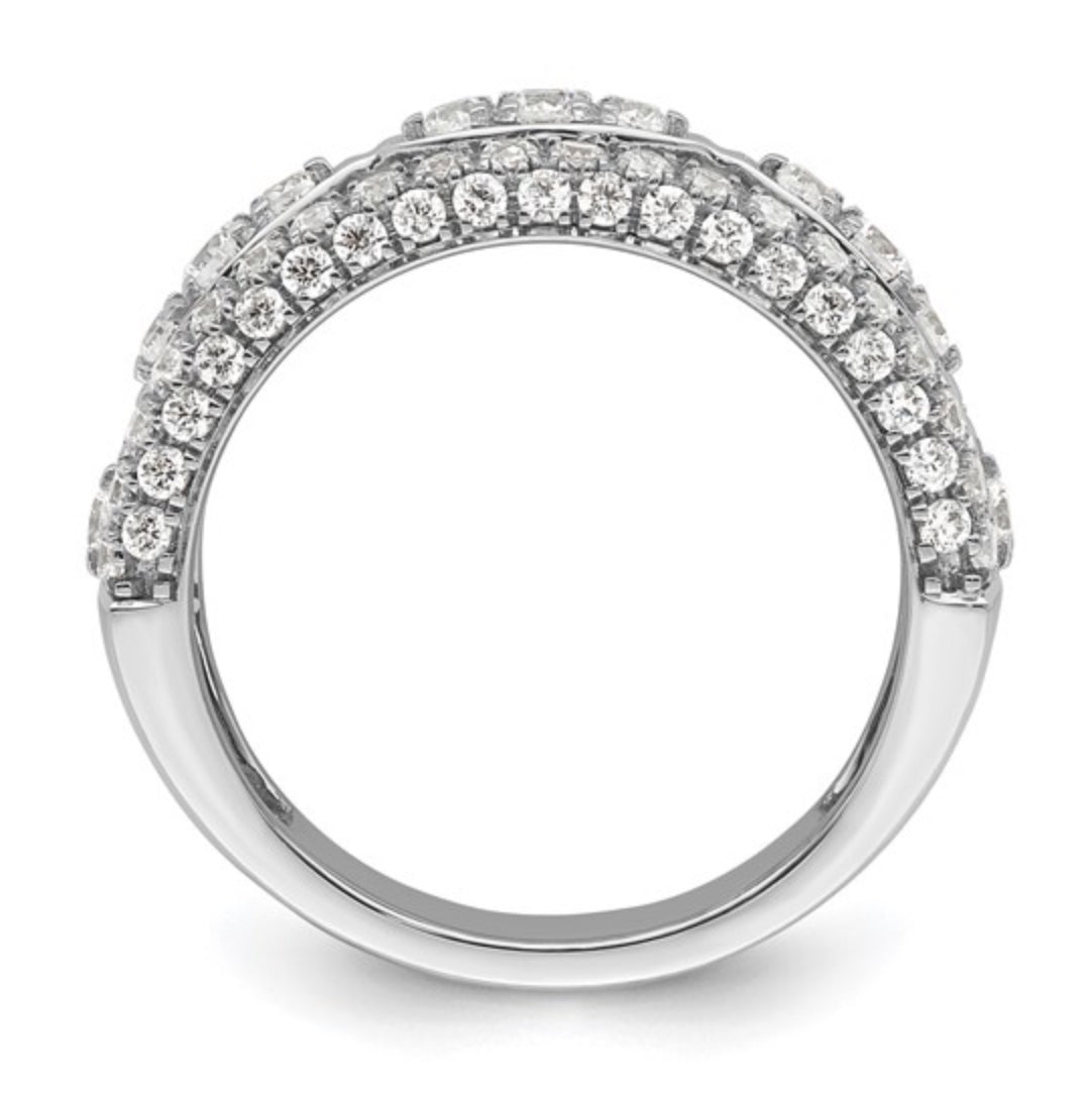 14K WHITE GOLD - LAB DIAMOND FASHION RING