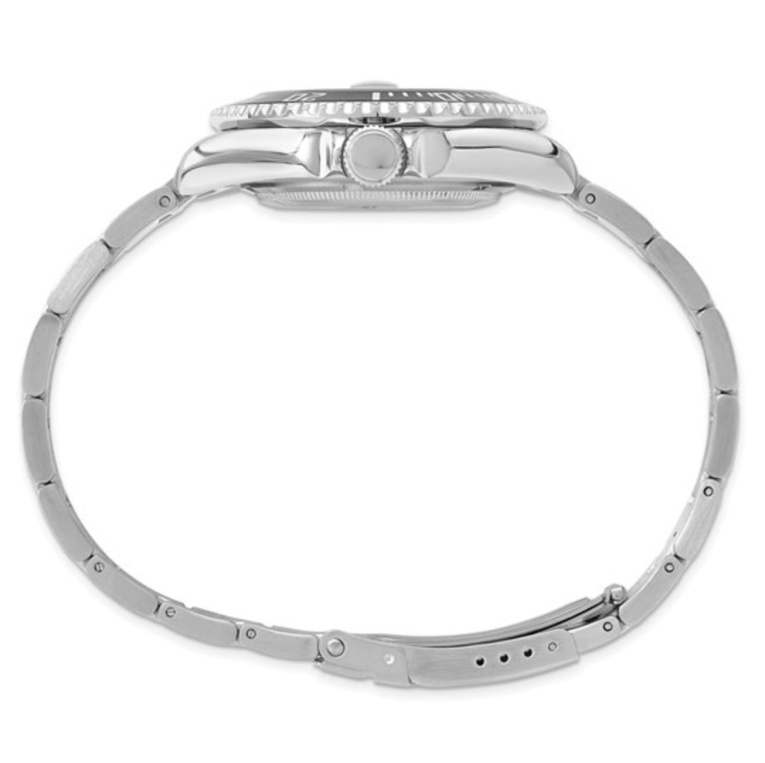 CHARLES HUBERT - STAINLESS STEEL BLACK DIAL WITH DATE WATCH