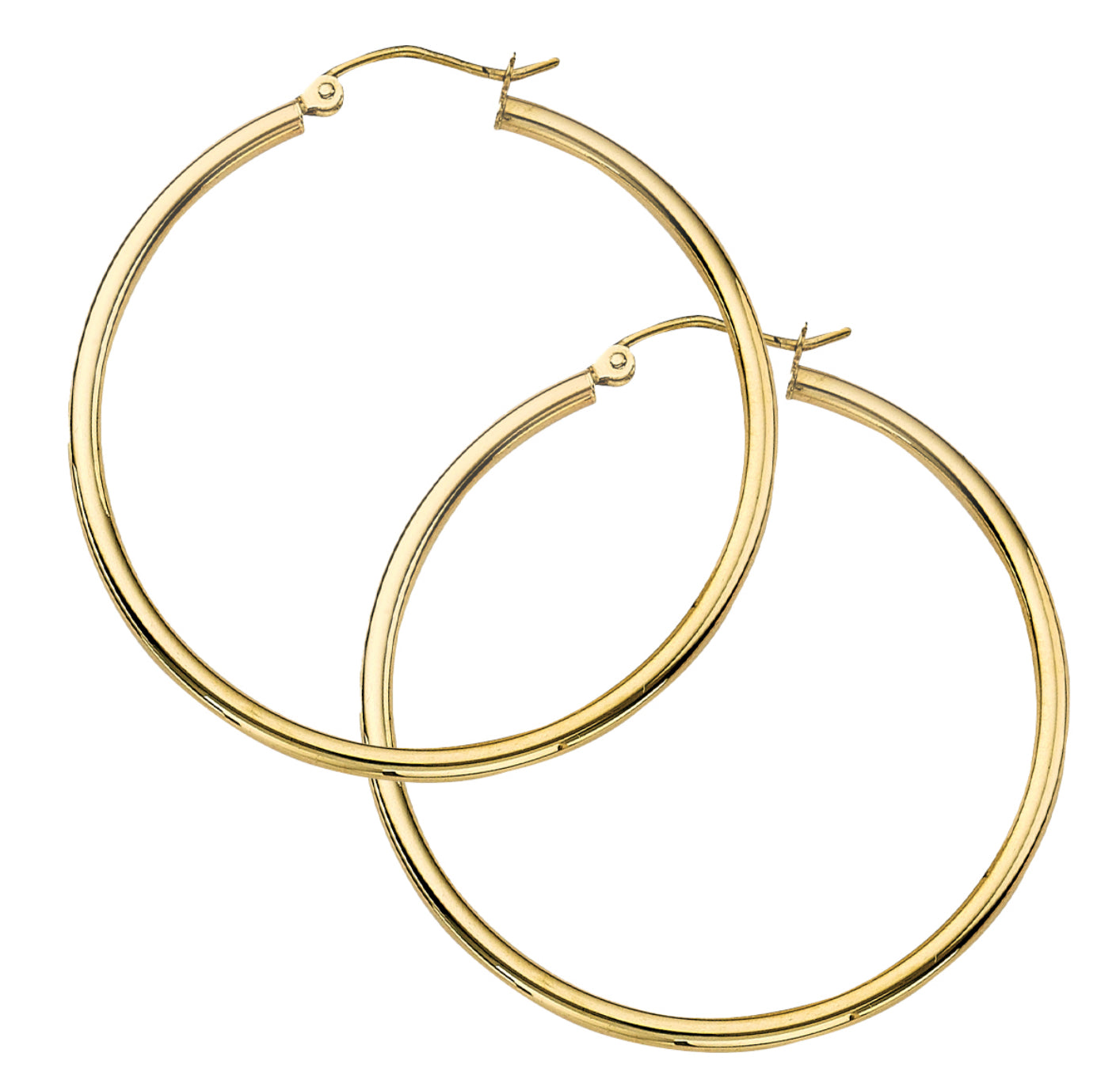 10K GOLD - HOOP EARRINGS 2X20MM.