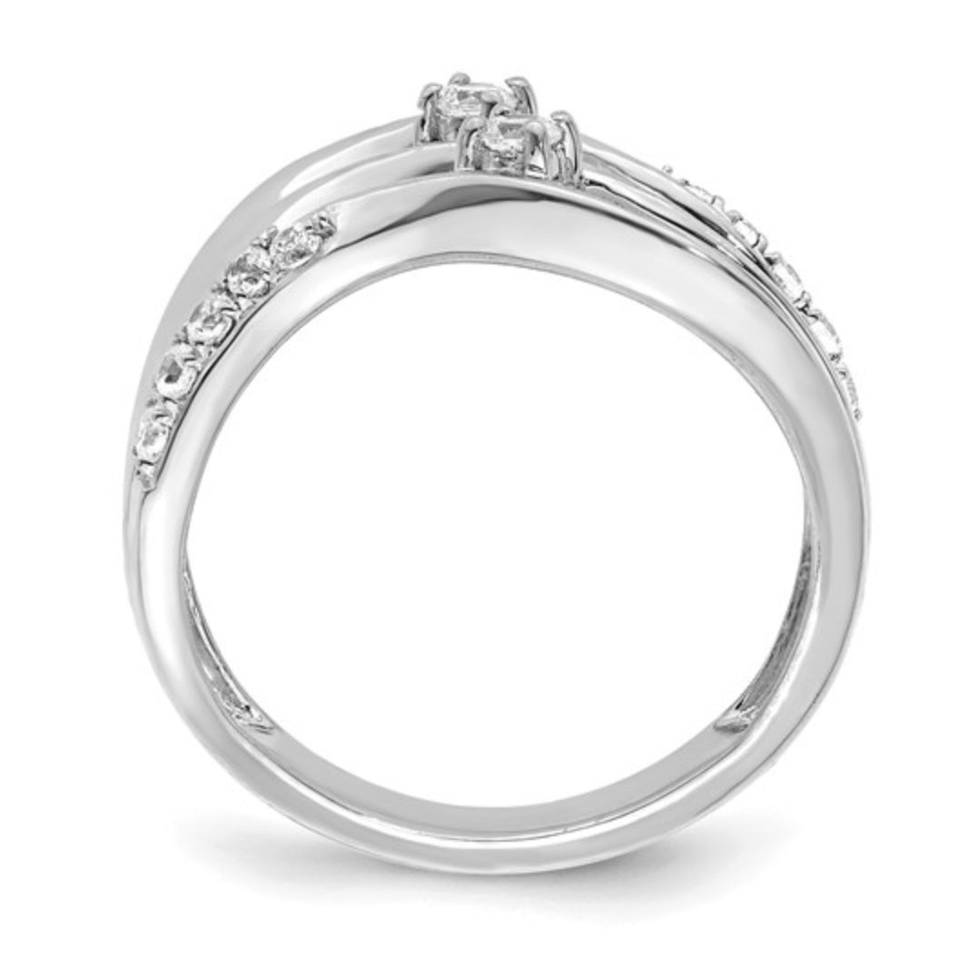 14K WHITE GOLD - LAB DIAMOND FASHION RING