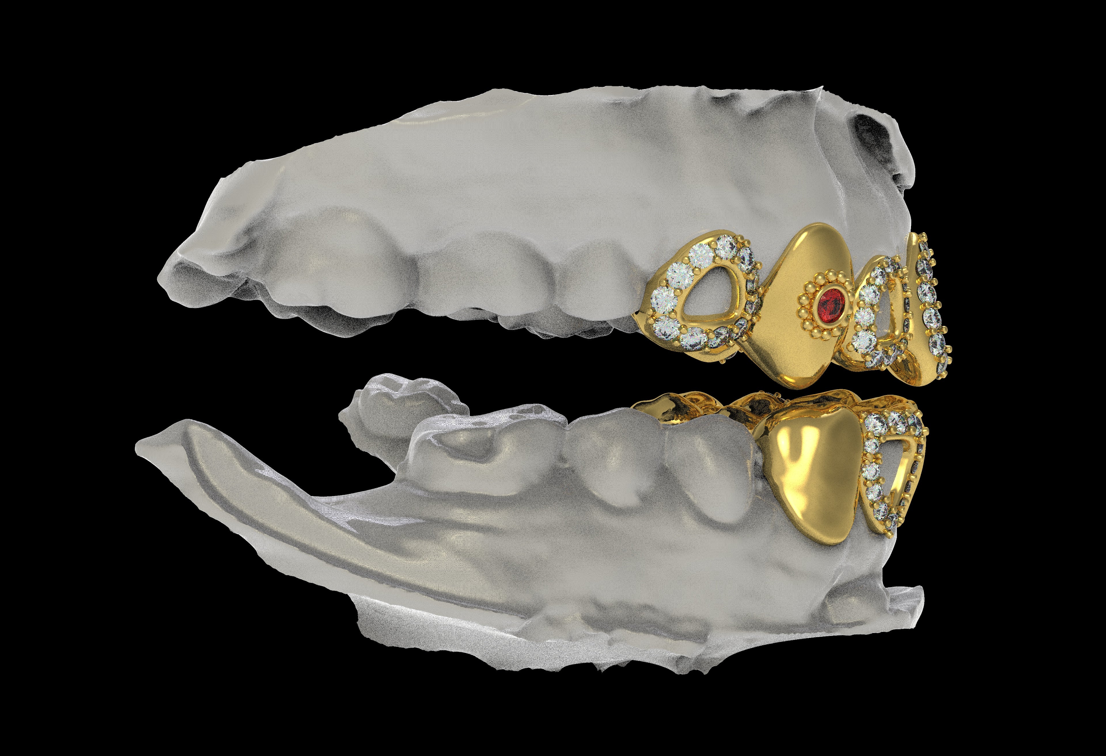 Custom Top/Bottom 8 14K Gold Grillz - For Leo