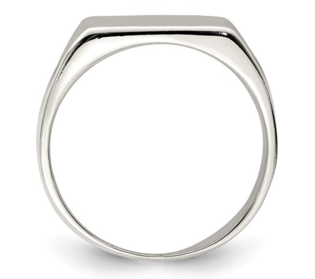 STERLING SILVER - CLOSED BACK SIGNET RING