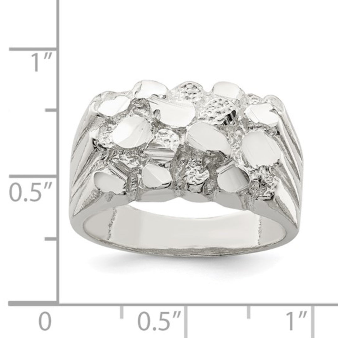 STERLING SILVER - NUGGET RING