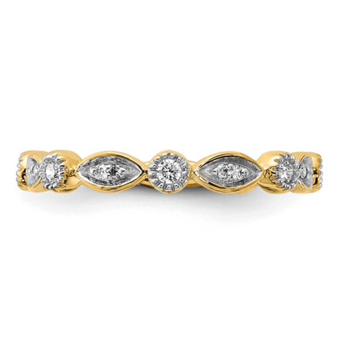14K GOLD - LAB DIAMOND FASHION BAND RING