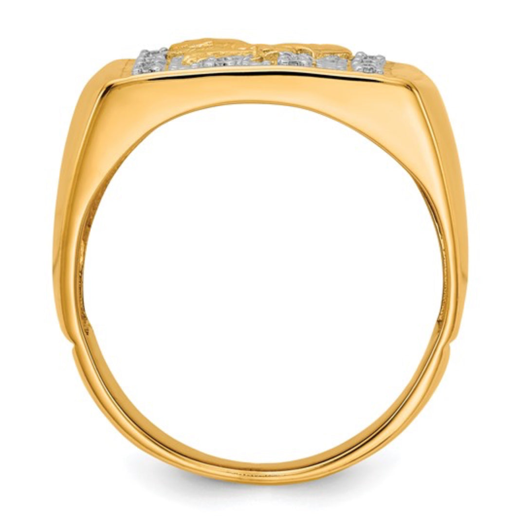 14K GOLD - MEN’S DIAMOND EAGLE RING