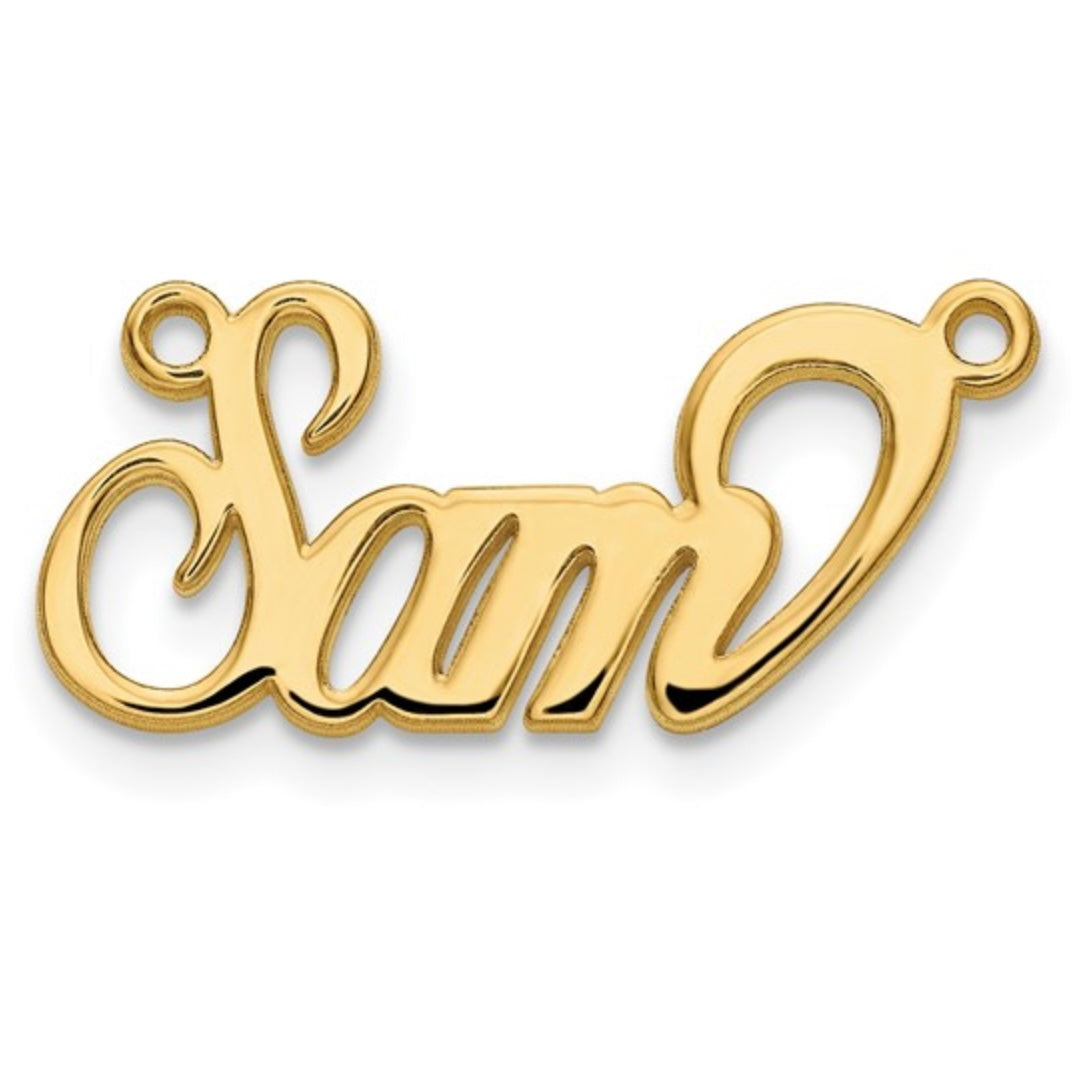 10K GOLD PERSONALIZED FONT - NAMEPLATE PENDANT