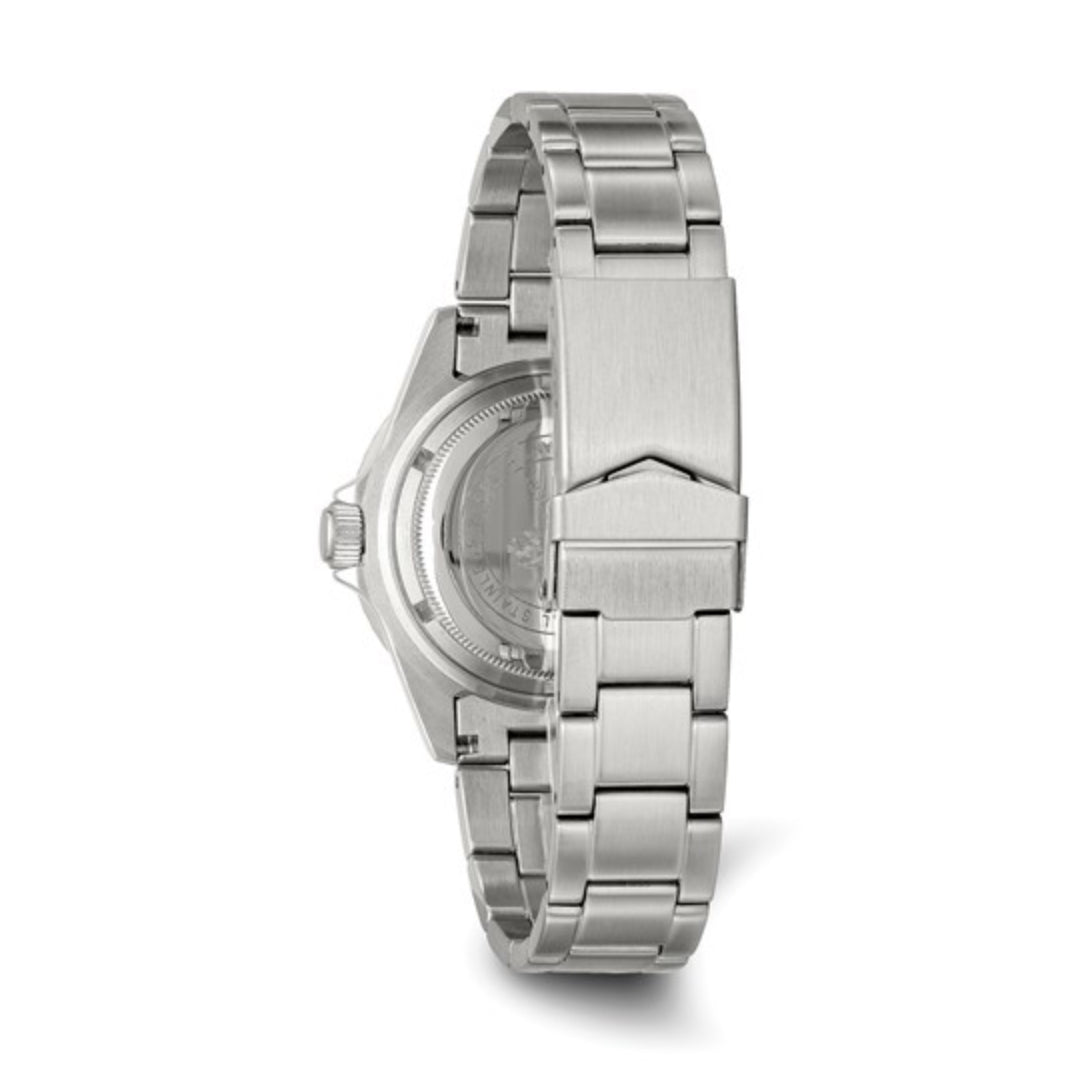 CHARLES HUBERT - STAINLESS STEEL BLUE DIAL WATCH