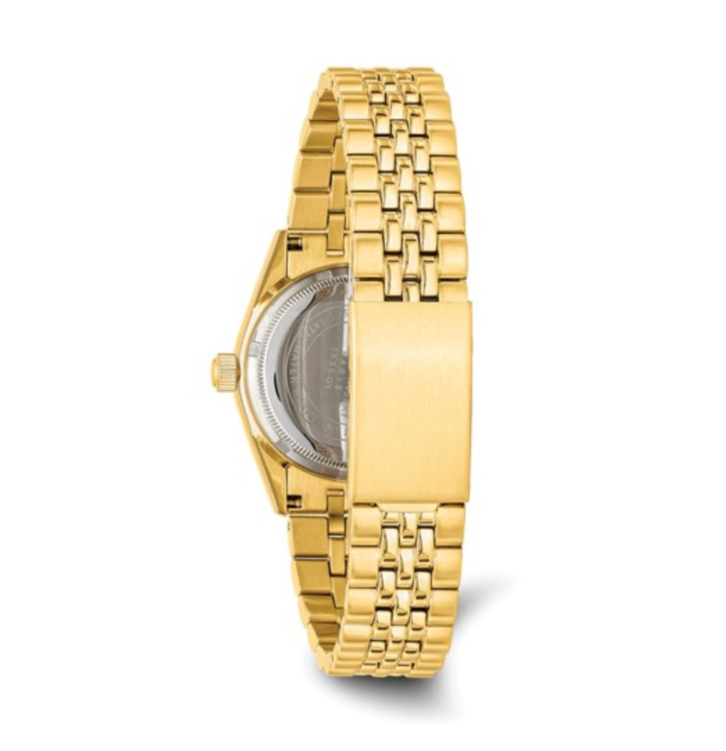 CHARLES HUBERT - GOLD STAINLESS STEEL GOLD DIAL WATCH