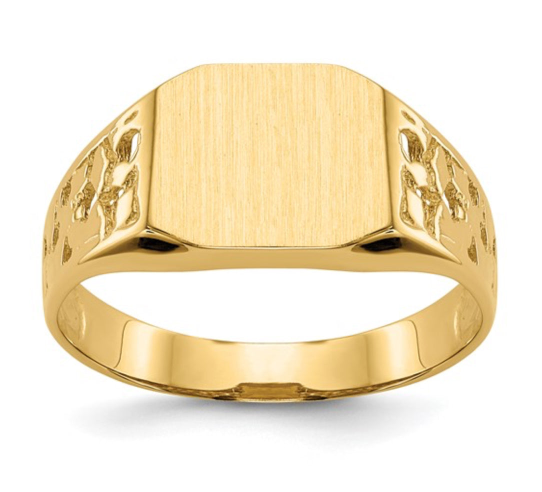 14K GOLD  - MEN’S SIGNET RING