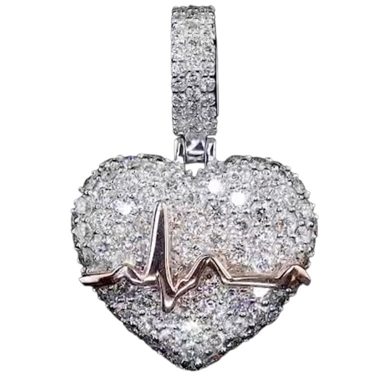 DIAMOND HEART MONITOR PENDANT