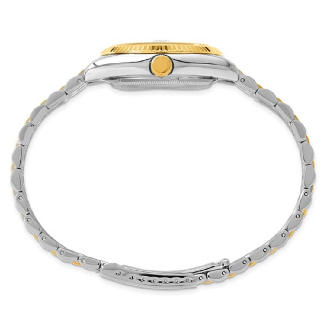 CHARLES HUBERT - TWO-TONE STAINLESS STEEL SILVER DIAL WATCH