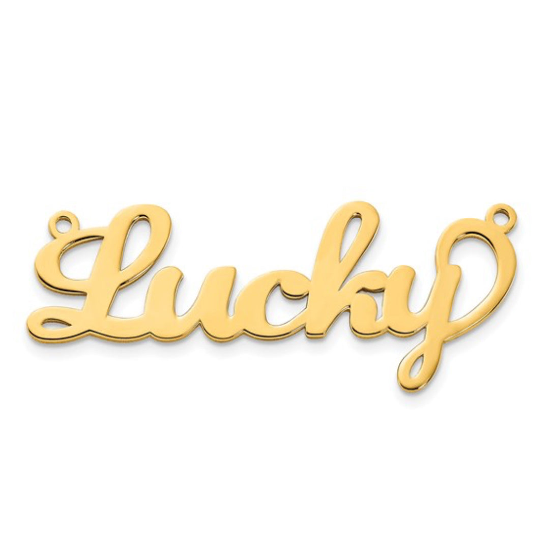 10K GOLD PERSONALIZED FONT - NAMEPLATE PENDANT