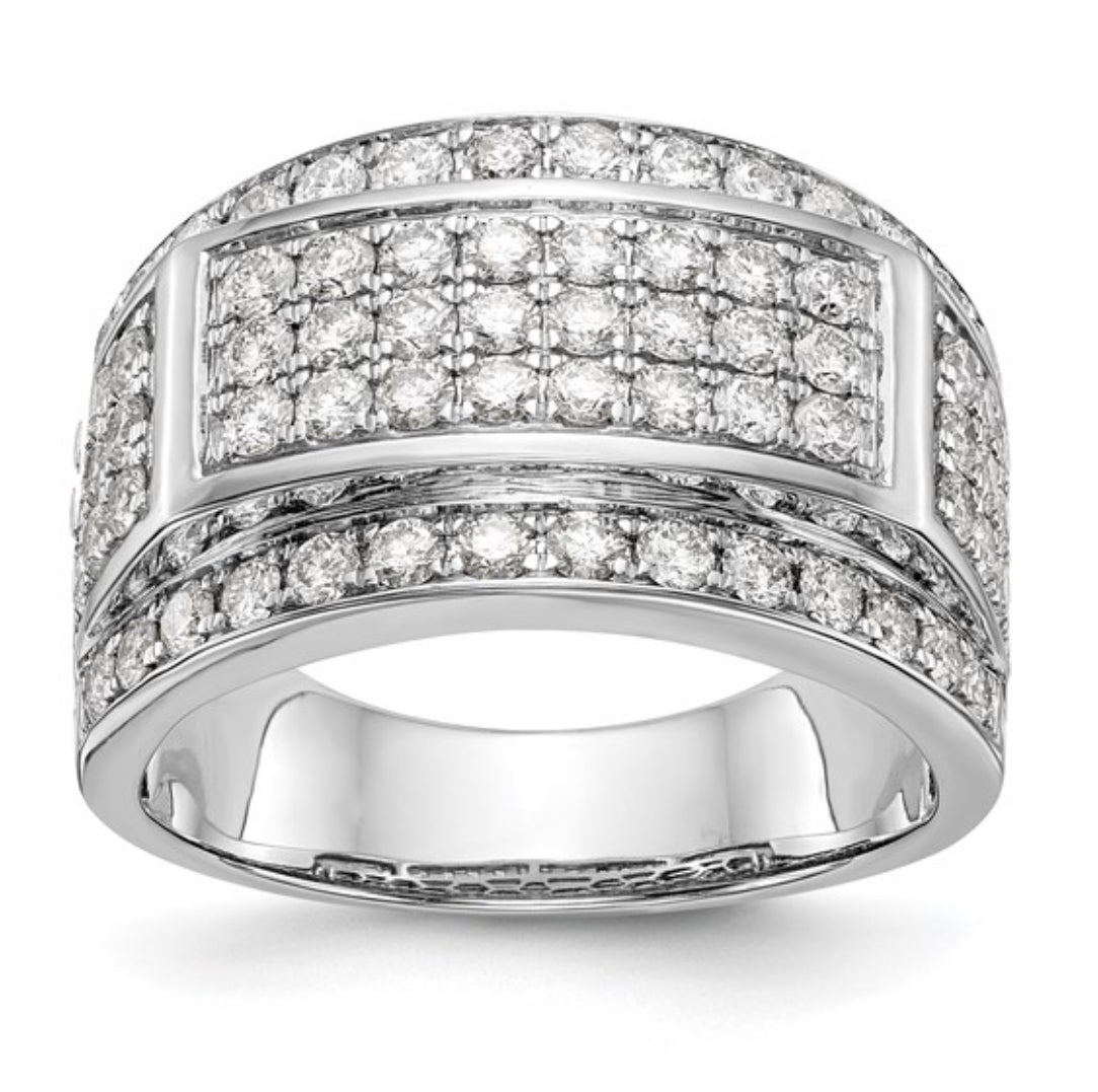 10K WHITE GOLD - LAB DIAMOND BAND RING