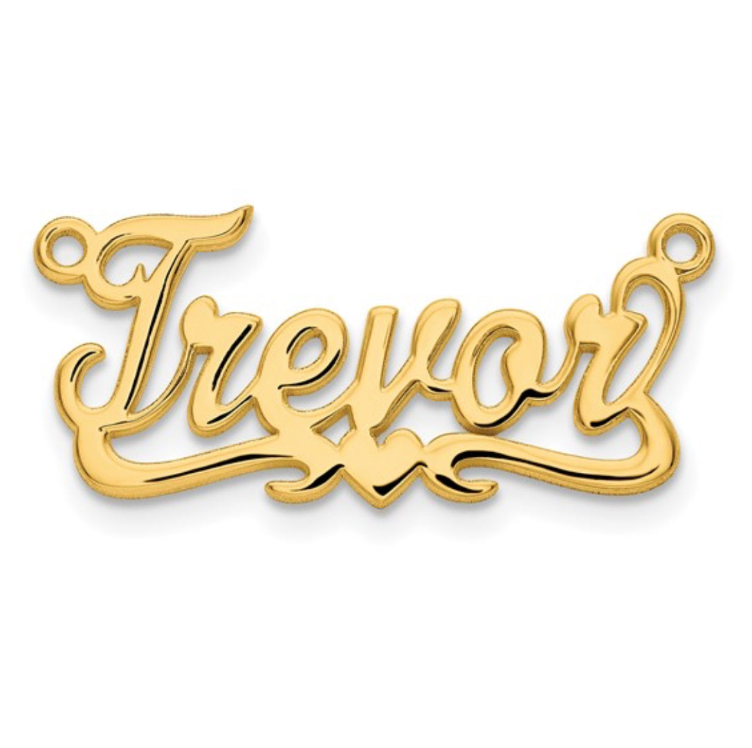 10K GOLD PERSONALIZED FONT - NAMEPLATE PENDANT