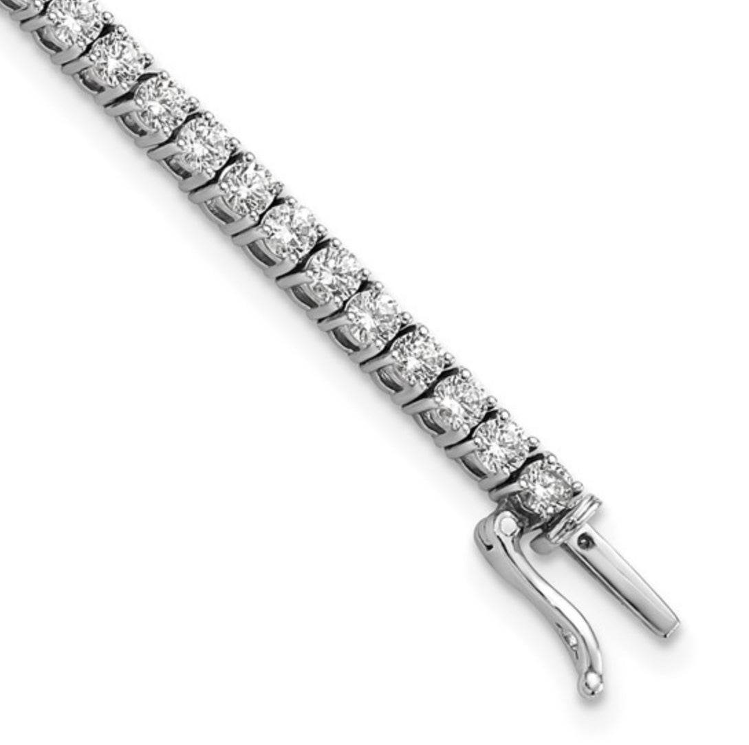 14K WHITE GOLD - LAB DIAMOND TENNIS BRACELET