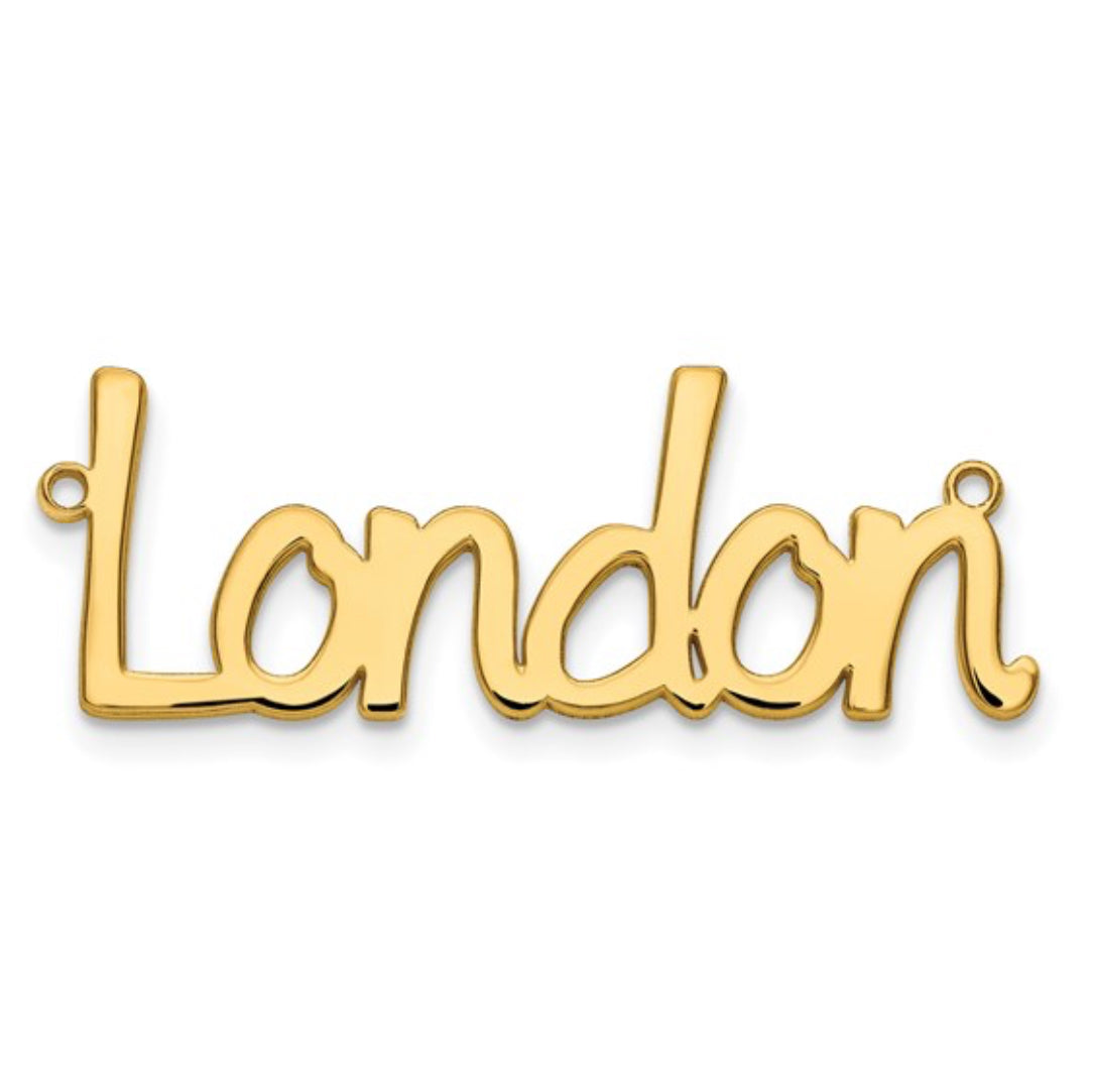 10K GOLD PERSONALIZED FONT - NAMEPLATE PENDANT