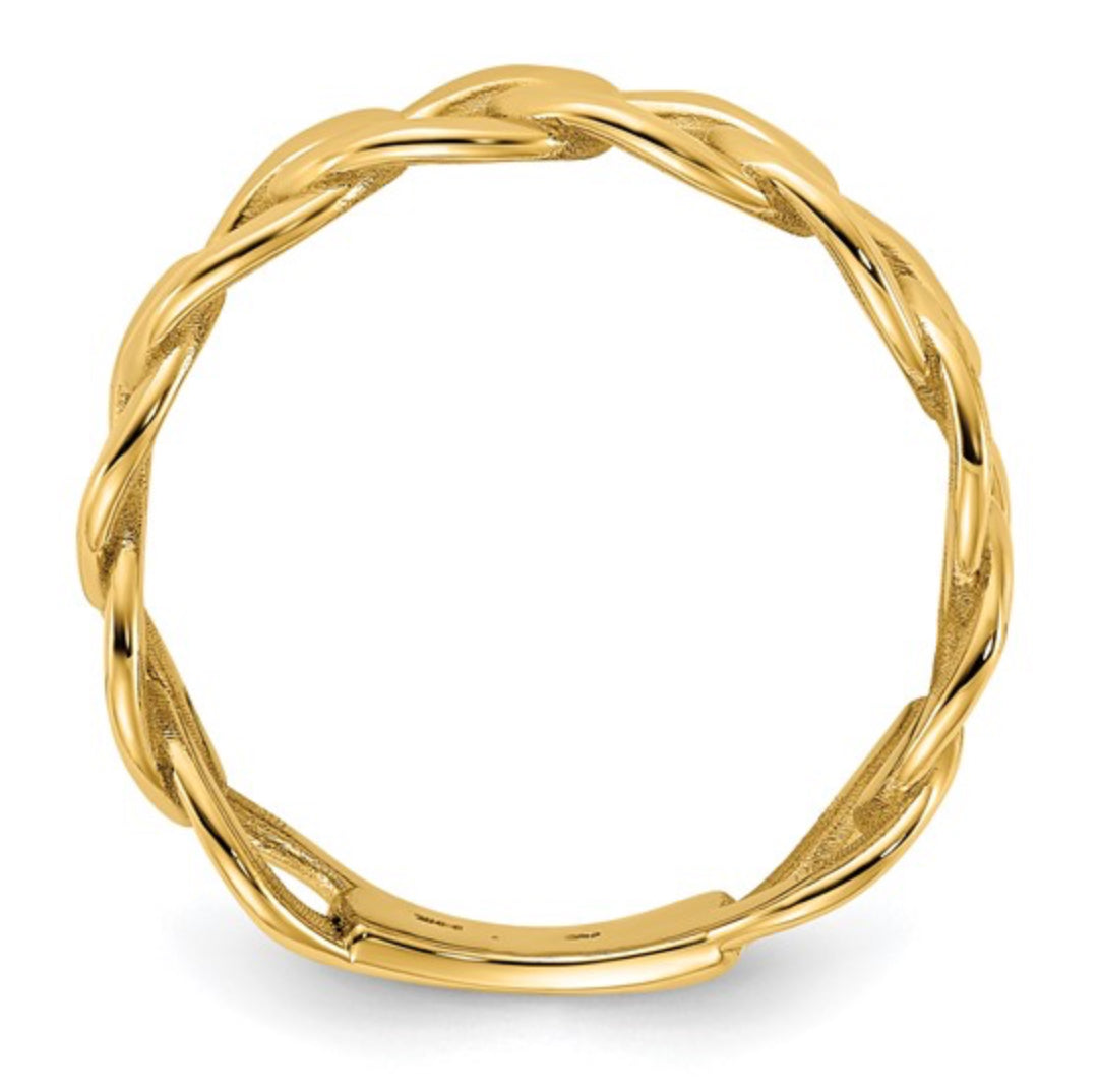 10K GOLD - MENS CURB LINK RING 8MM