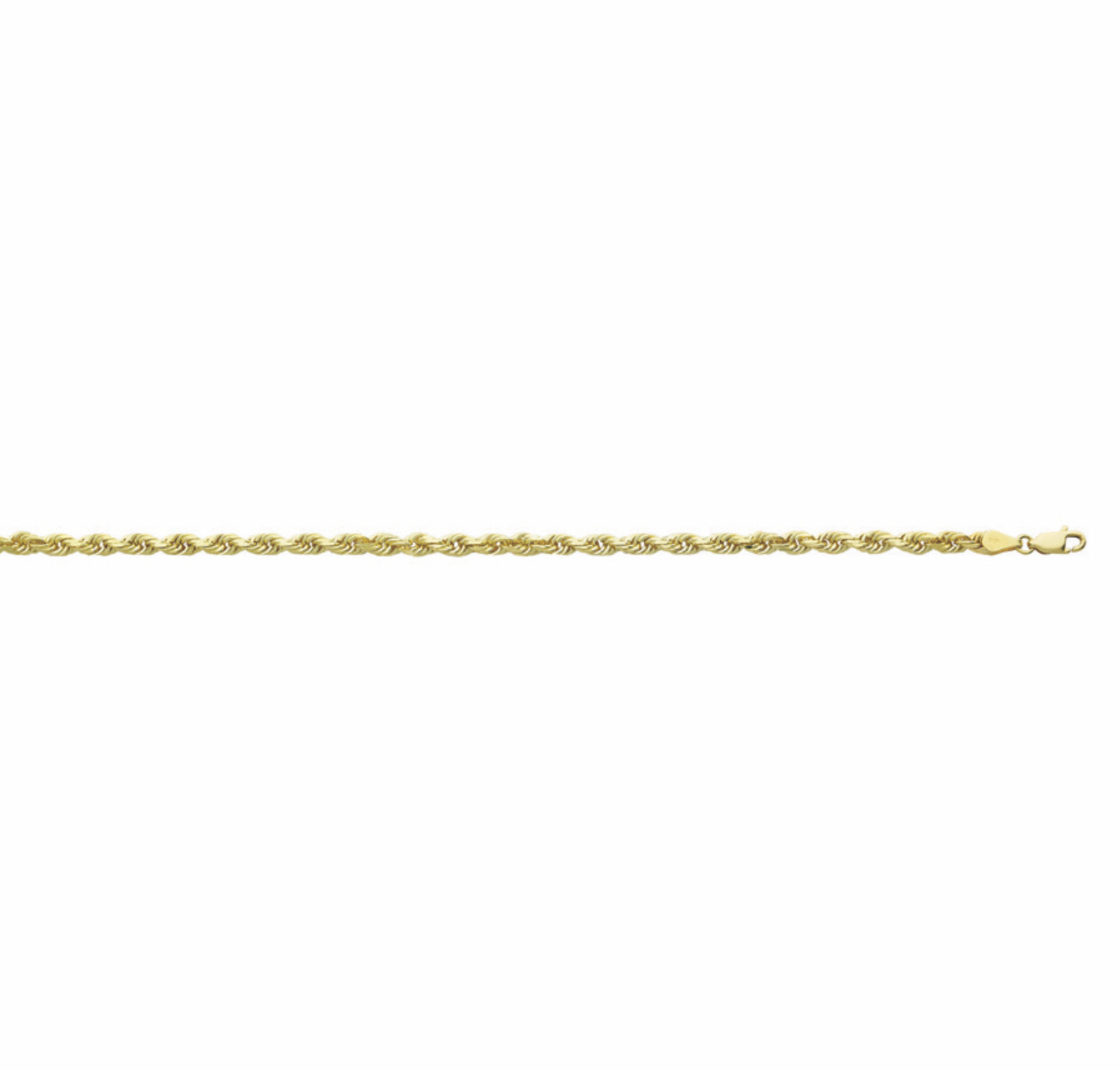 14K SEMI-SOLID - ROPE CHAIN 4.0MM.