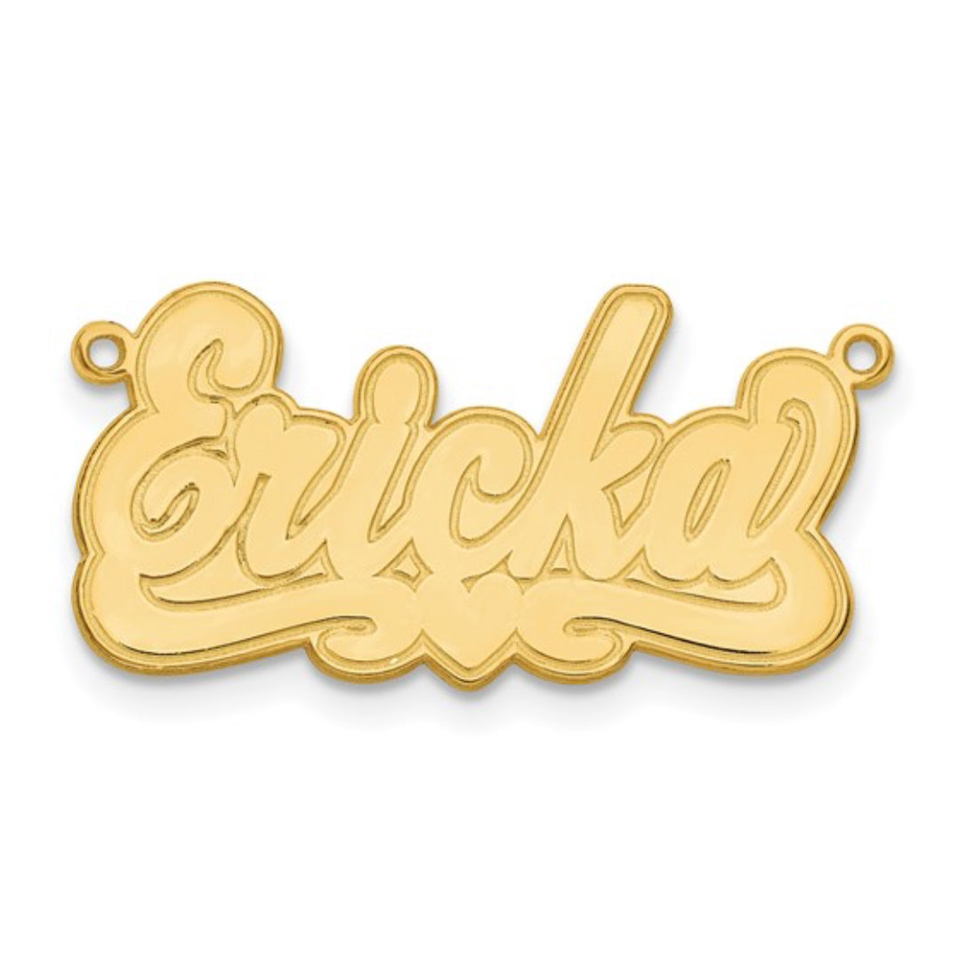 10K GOLD PERSONALIZED FONT - NAMEPLATE PENDANT