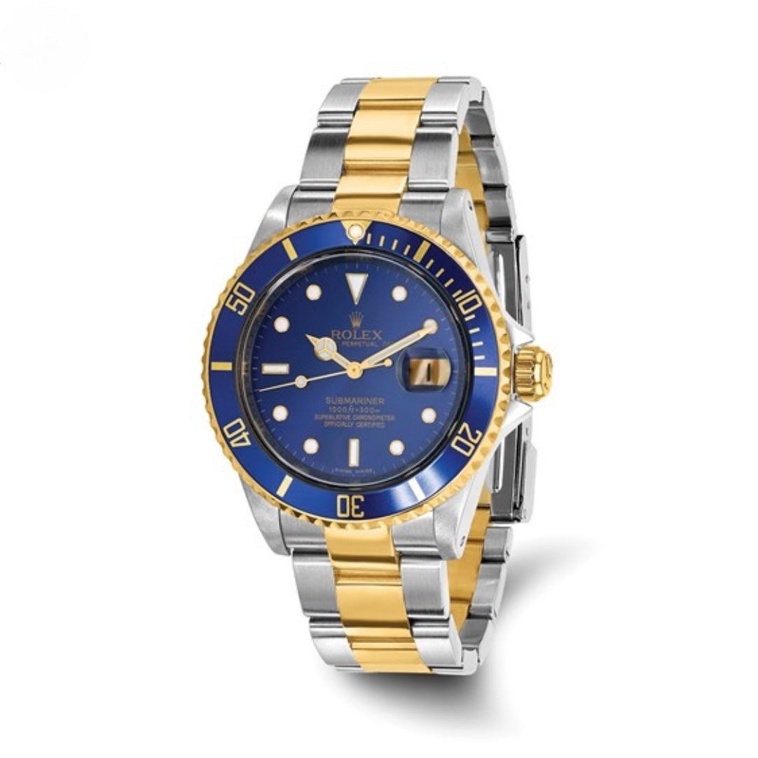 CERTIFIED PRE-OWNED ROLEX - SUBMARINER BLUE DIAL WATCH