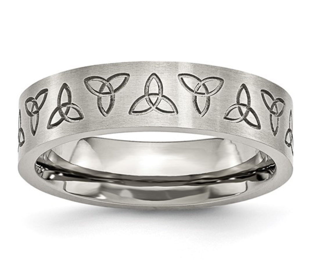 STAINLESS STEEL - TRYNITY SYMBOL RING