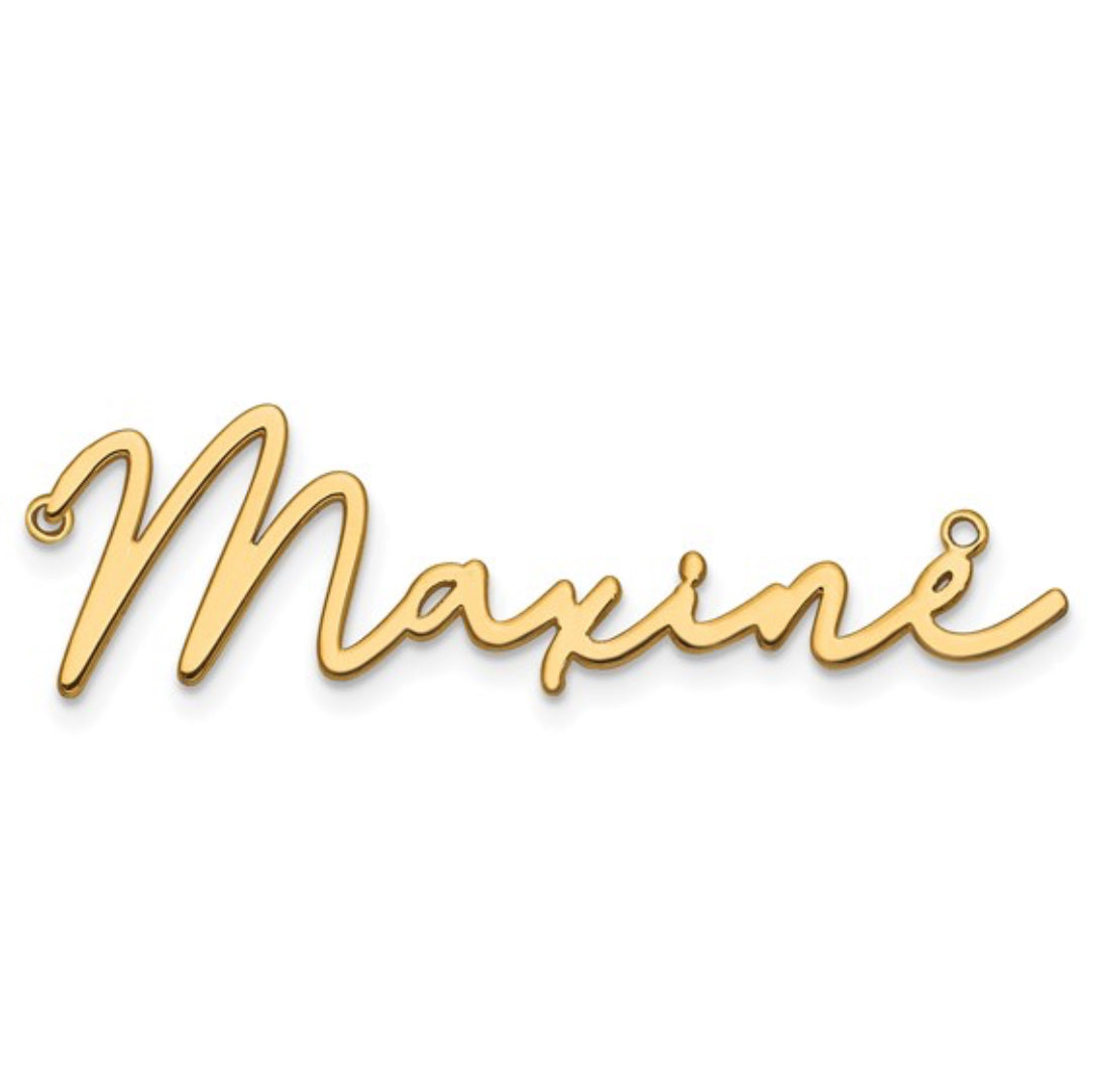 10K GOLD PERSONALIZED FONT - NAMEPLATE PENDANT